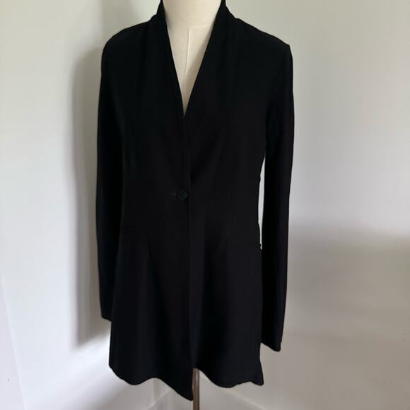 Eileen Fisher Black Stretch Knit Blazer - XS - Picture 2 of 5